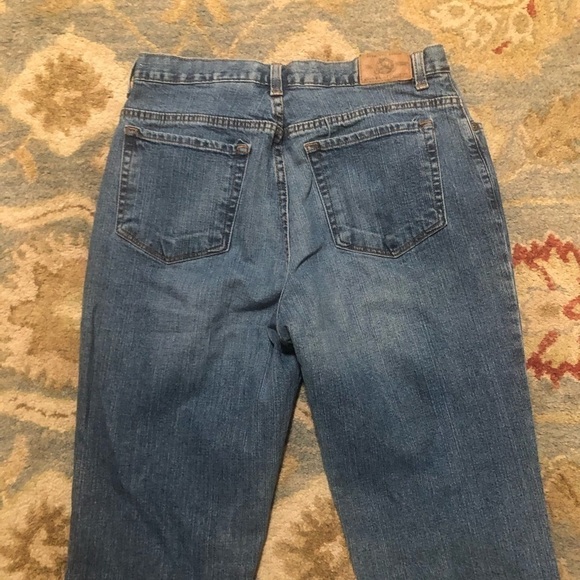 Eddie Bauer Jeans 12Long High Rise Medium Distressed 34" Inseam - Picture 3 of 5